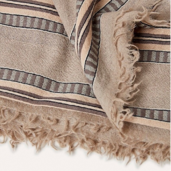 aritzia wilfred wool blanket scarf - beige - Picture 3 of 8